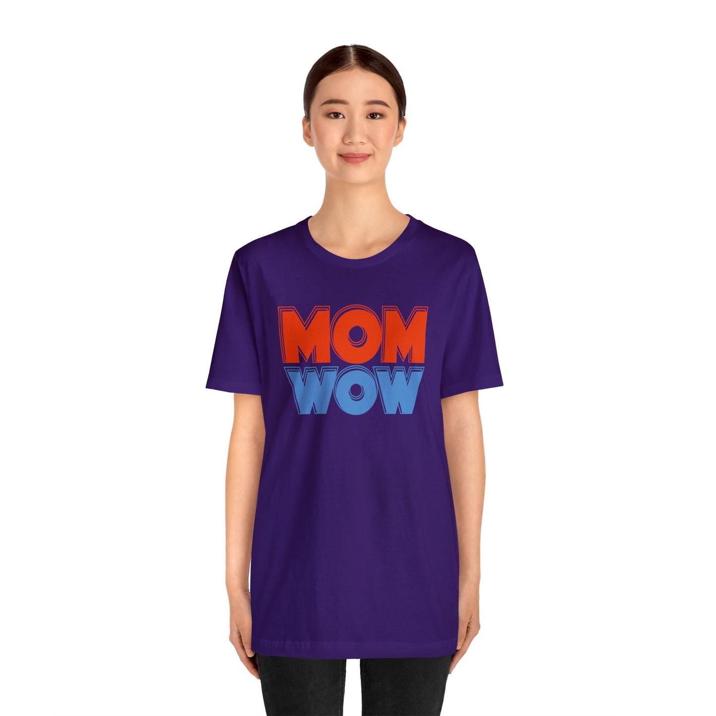 Mom wow Jersey Short Sleeve Tee