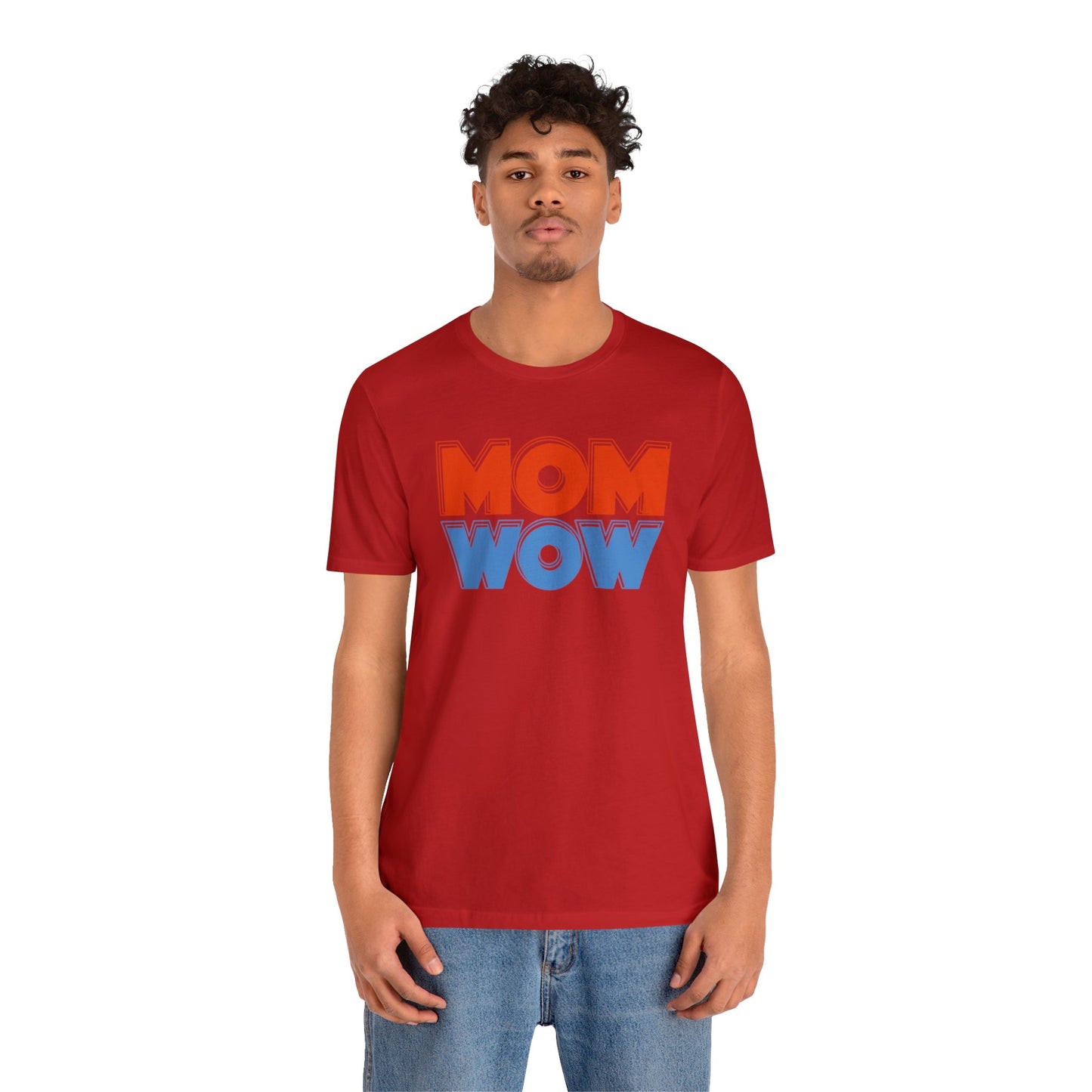 Mom wow Jersey Short Sleeve Tee