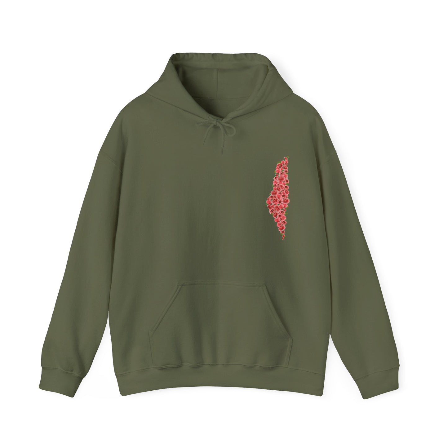 Palestine Floral Heavy Blend Hooded Sweatshirt