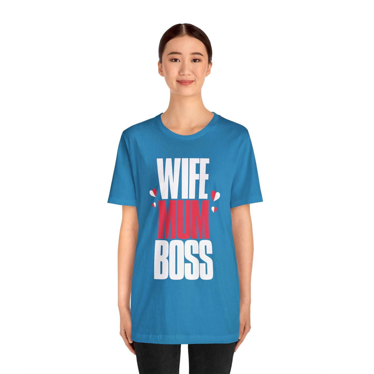 Wife mum boss Jersey Short Sleeve Tee