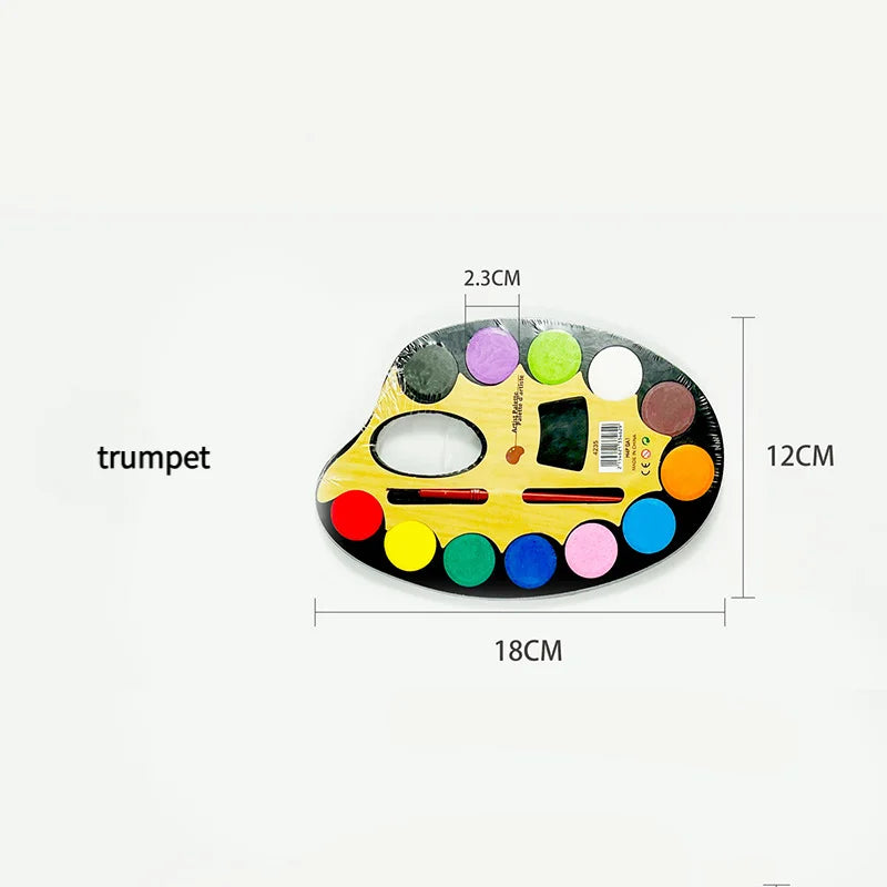 Gouache Paint Set Washable Children's Painting Pigment 15-Color Portable Graffiti Gouache Pigment Set