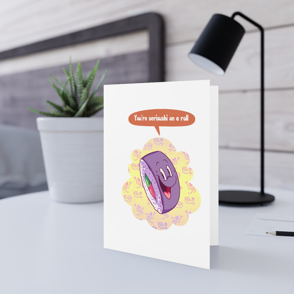 Sushi roll Greeting Cards
