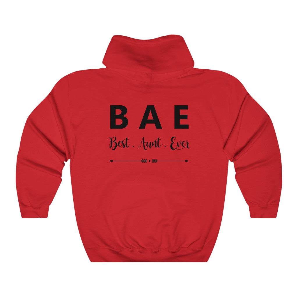 Best Aunt Ever hooded sweatshirt front view