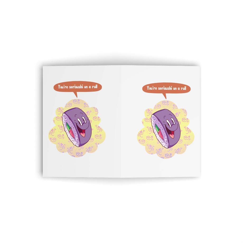 Sushi roll Greeting Cards