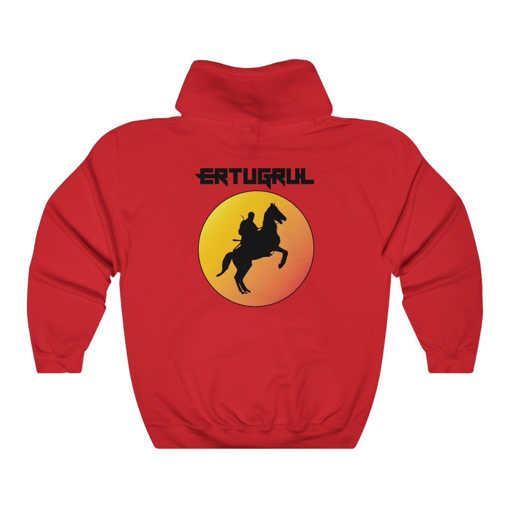 Unisex Ertugrul Hooded Sweatshirt on male and female models