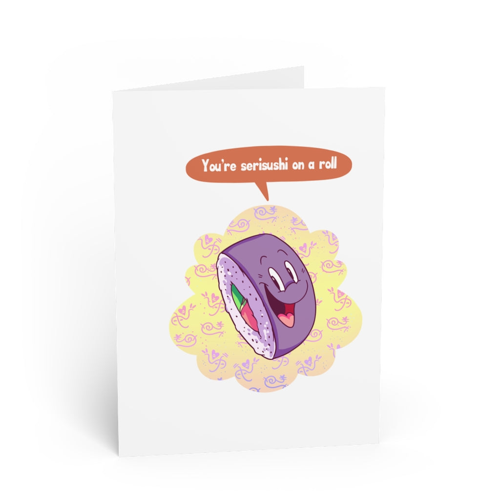 Sushi roll Greeting Cards