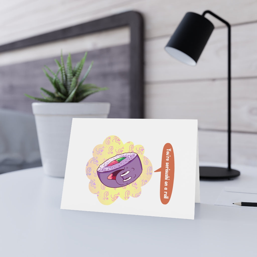 Sushi roll Greeting Cards