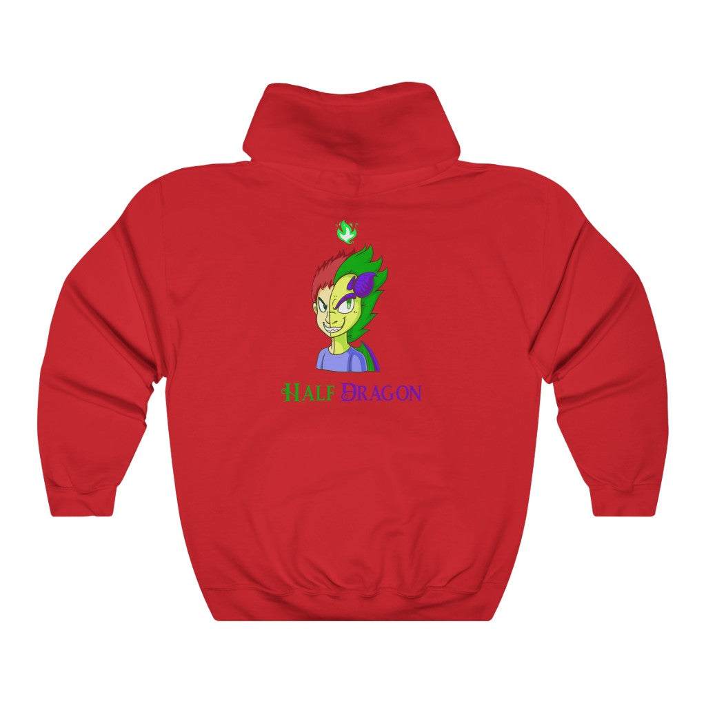 Half Dragon Hooded Sweatshirt material close-up