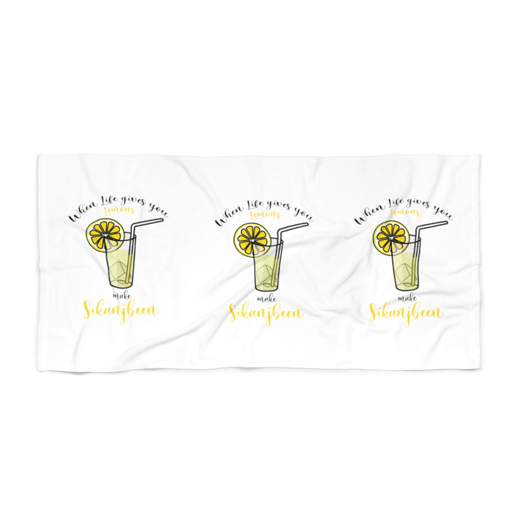 When life gives you lemon Beach Towel