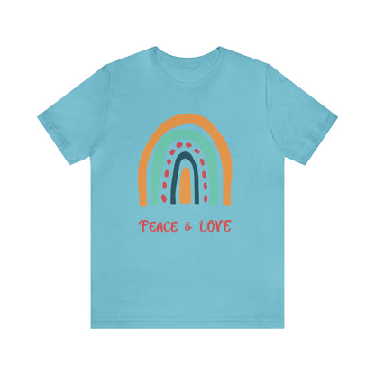 Peace and love Jersey Short Sleeve Tee