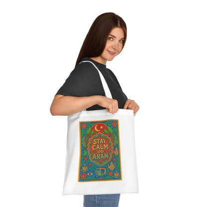 Stay Calm Do Aram Tote Bag | Reusable Grocery Bag, Beach Tote, Eco-Friendly, Decorative Gift, Shopping Bag