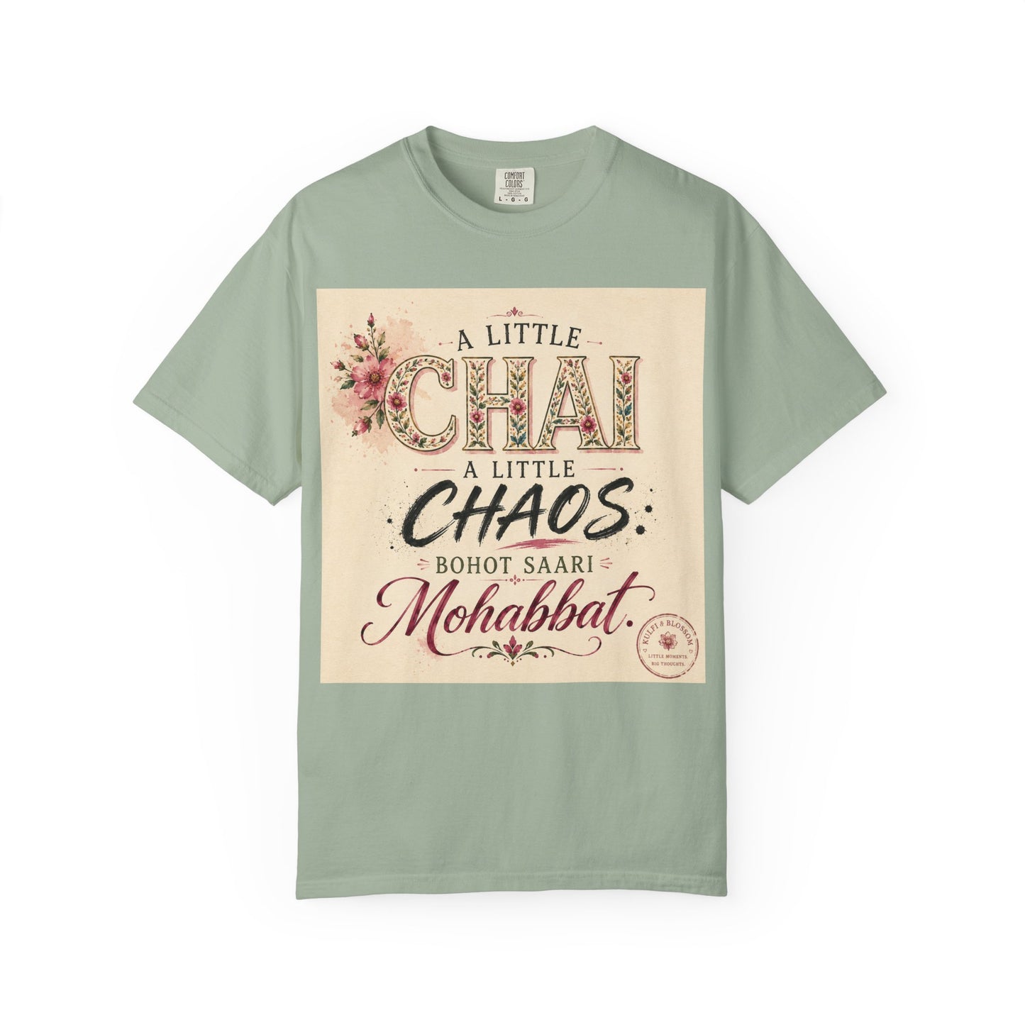 Chai & Chaos Tee — A Little Chai, A Little Chaos Vintage Floral T-Shirt