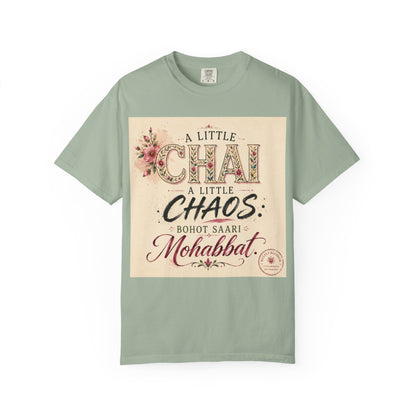 Chai & Chaos Tee — A Little Chai, A Little Chaos Vintage Floral T-Shirt