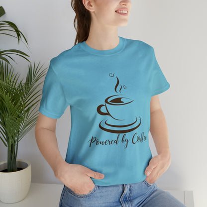 Powered by coffee Jersey Short Sleeve Tee