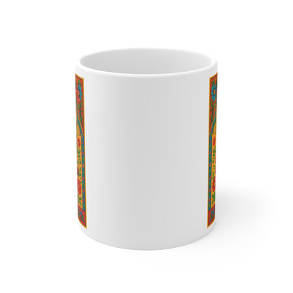 Cool Mind Desi Soul, Boho Coffee Cup, Indian Art Mug, Gift for Tea Lovers, Vibrant Kitchen Décor