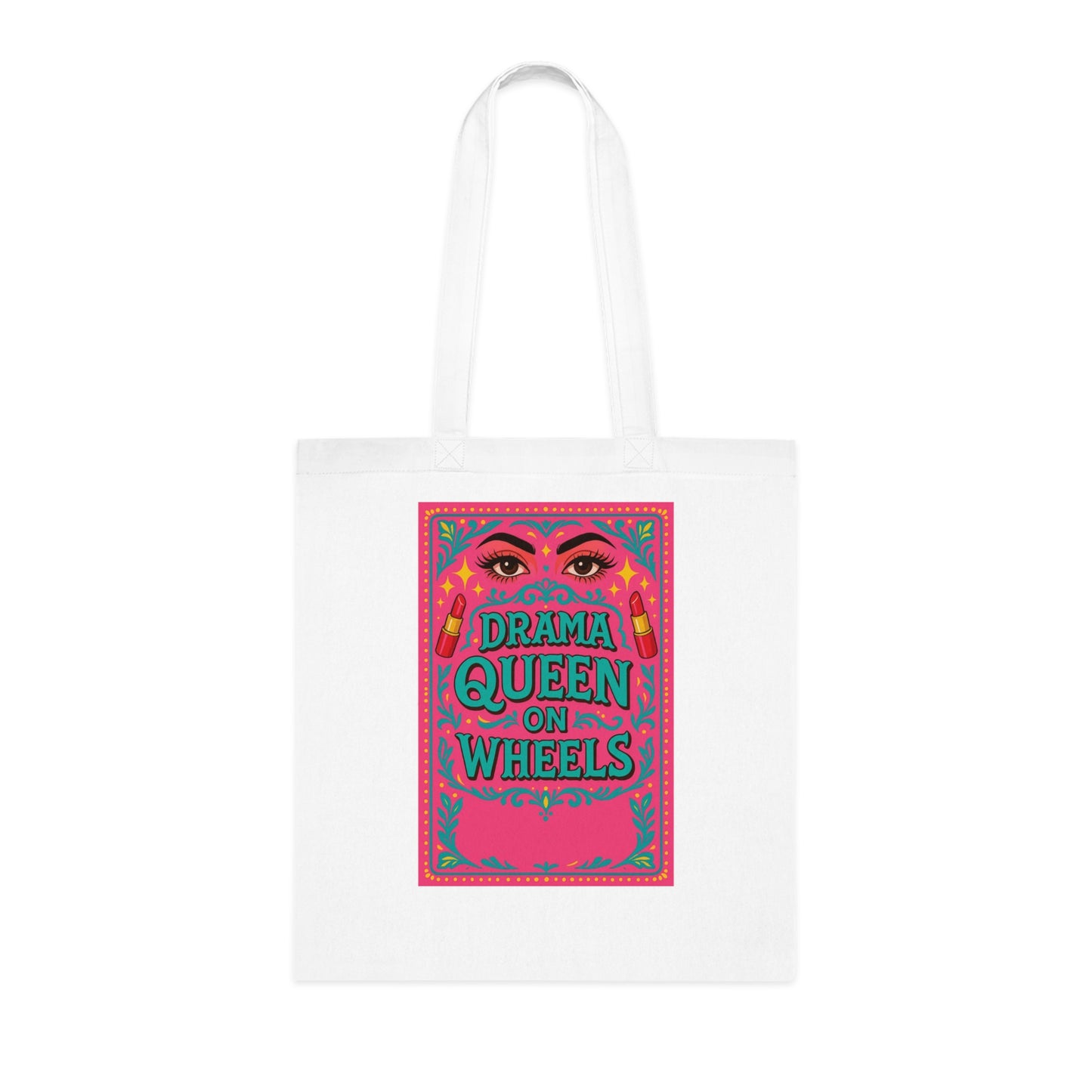 Drama Queen on Wheels Tote Bag, Fun Grocery Tote, Reusable Shopping Bag, Gift for Her, Cute Beach Bag