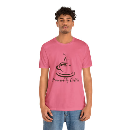 Powered by coffee Jersey Short Sleeve Tee