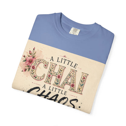 Chai & Chaos Tee — A Little Chai, A Little Chaos Vintage Floral T-Shirt