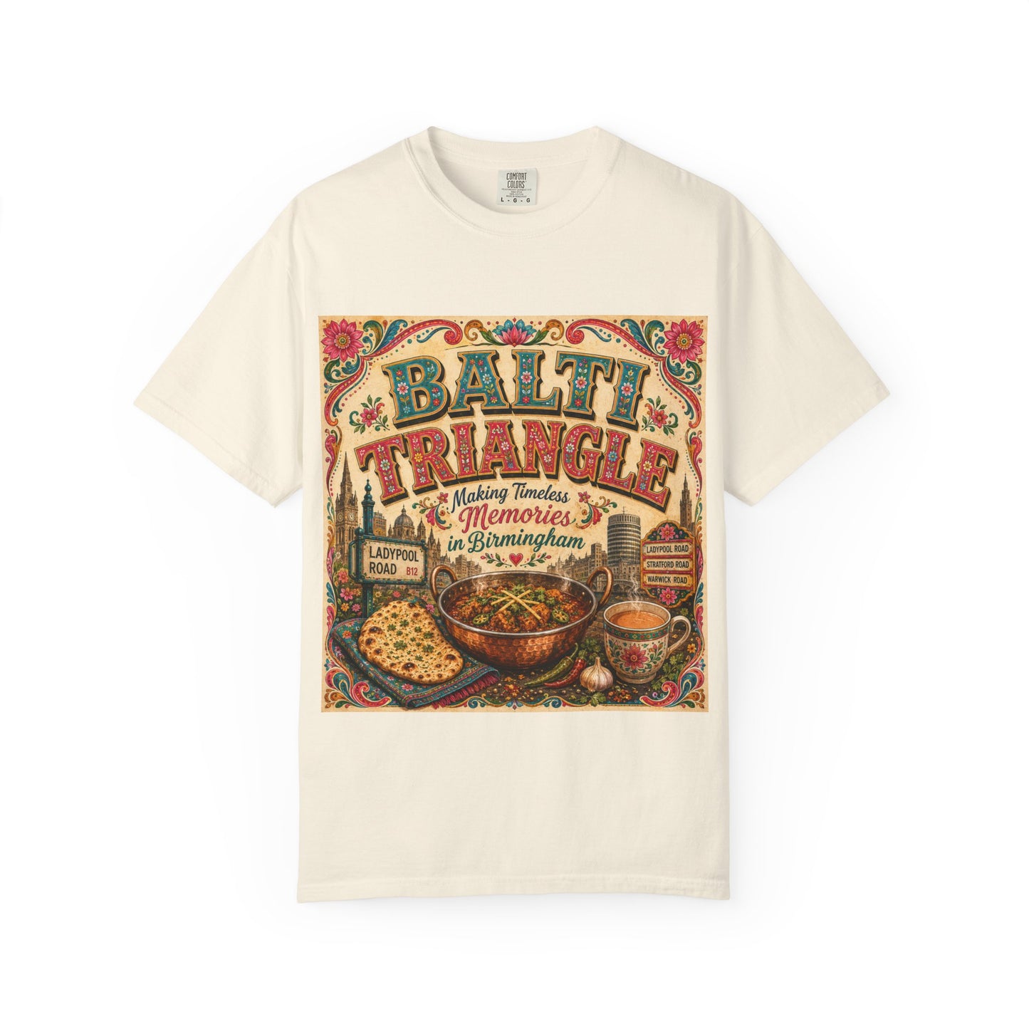 Balthi Triangle Vintage Indian Food T-Shirt