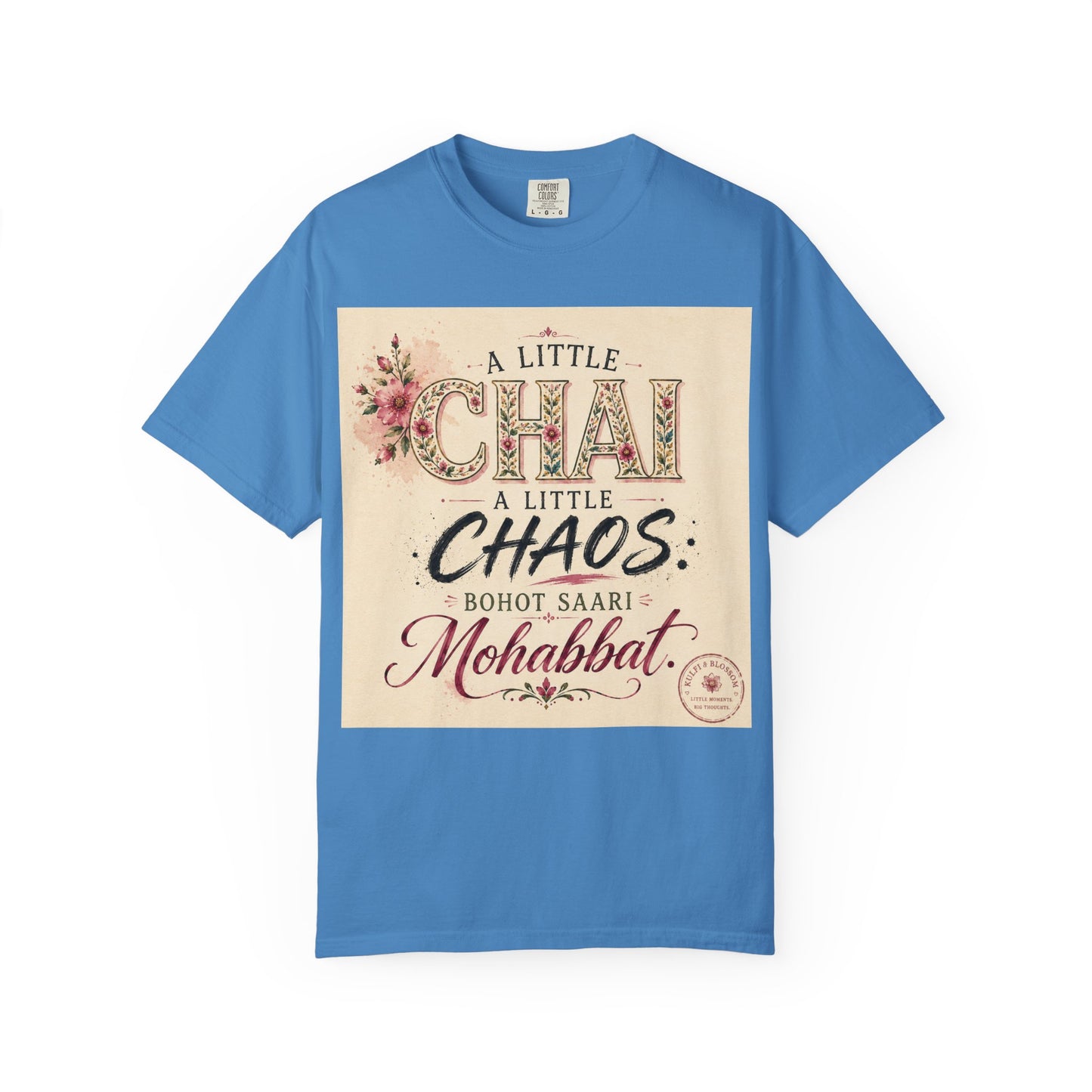 Chai & Chaos Tee — A Little Chai, A Little Chaos Vintage Floral T-Shirt