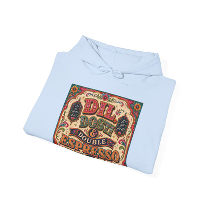 Espresso Vibes Hoodie — 'Dil Dosti & Double Espresso' Vintage Coffee Graphic