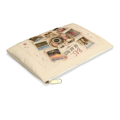Camera Collage Accessory Pouch — 'Bas Aik Aur Photo' Travel Makeup & Gadget Organizer