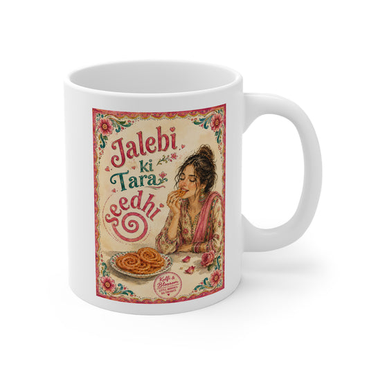 Jalebi Ki Tara Mug — Vintage Indian Sweets Illustration Coffee Cup
