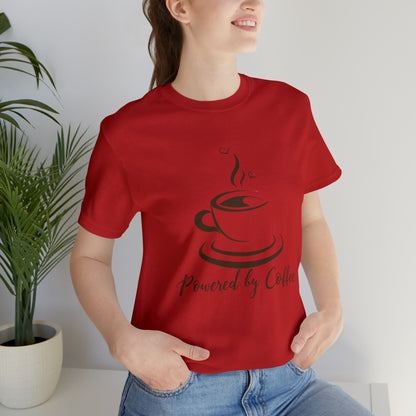 Powered by coffee Jersey Short Sleeve Tee