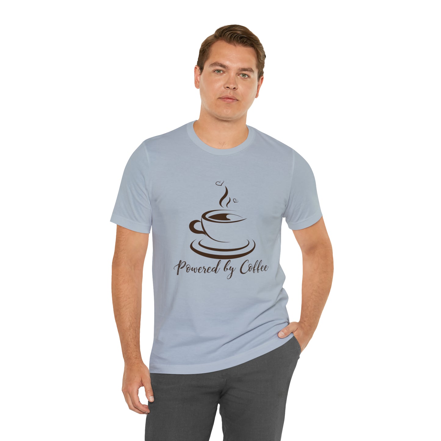 Powered by coffee Jersey Short Sleeve Tee