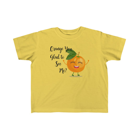 Kids Orange Glad to se me Fine Jersey Tee