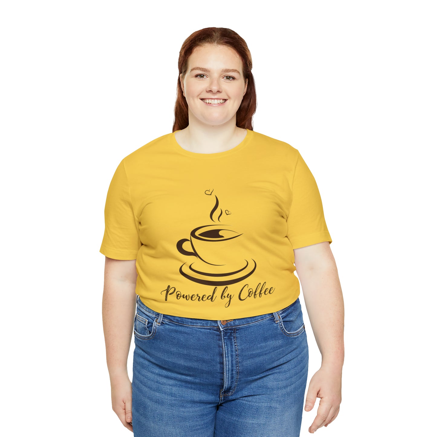 Powered by coffee Jersey Short Sleeve Tee