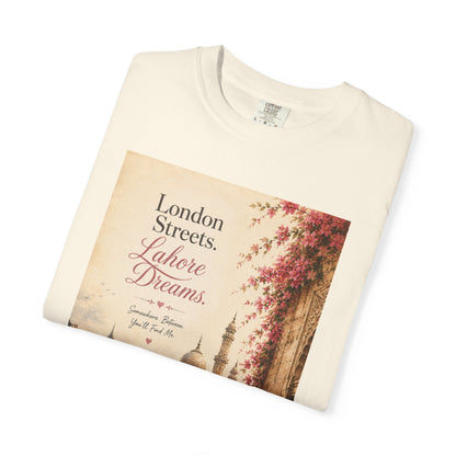 London Streets Vintage Tee — 'London Streets, Labor Dreams' Scenic Graphic T‑Shirt