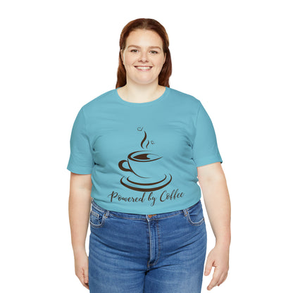 Powered by coffee Jersey Short Sleeve Tee