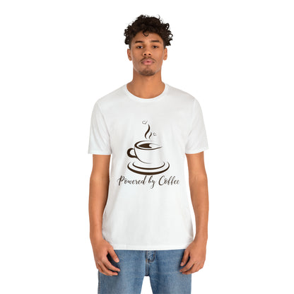 Powered by coffee Jersey Short Sleeve Tee