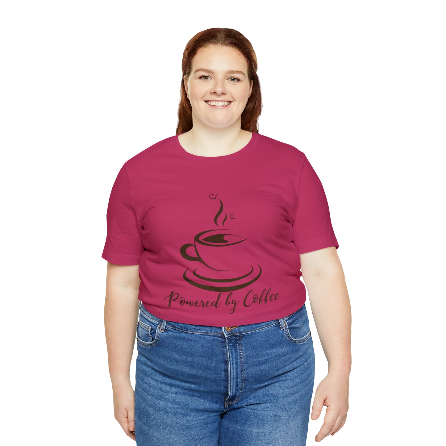 Powered by coffee Jersey Short Sleeve Tee