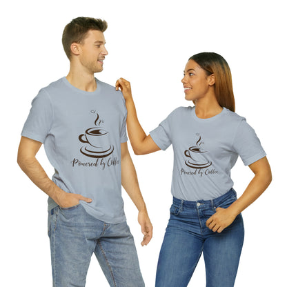 Powered by coffee Jersey Short Sleeve Tee