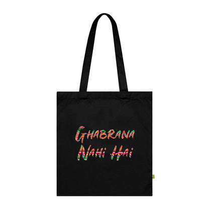 Imran Khan 'Ghabrana Nahi' Organic Cotton Tote Bag black