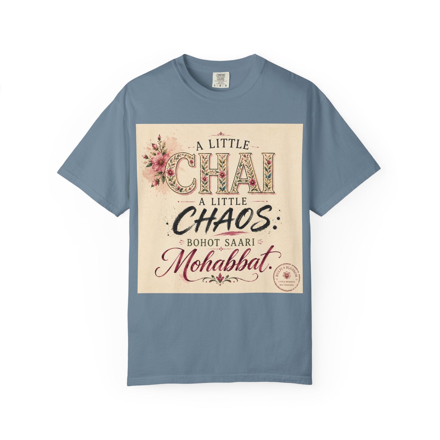 Chai & Chaos Tee — A Little Chai, A Little Chaos Vintage Floral T-Shirt