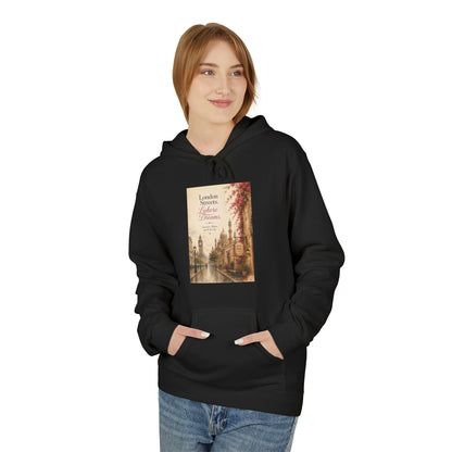 Autumn Paris Street Hoodie - 'Leaves Falling, Coffee Calling' Vintage Cityscape