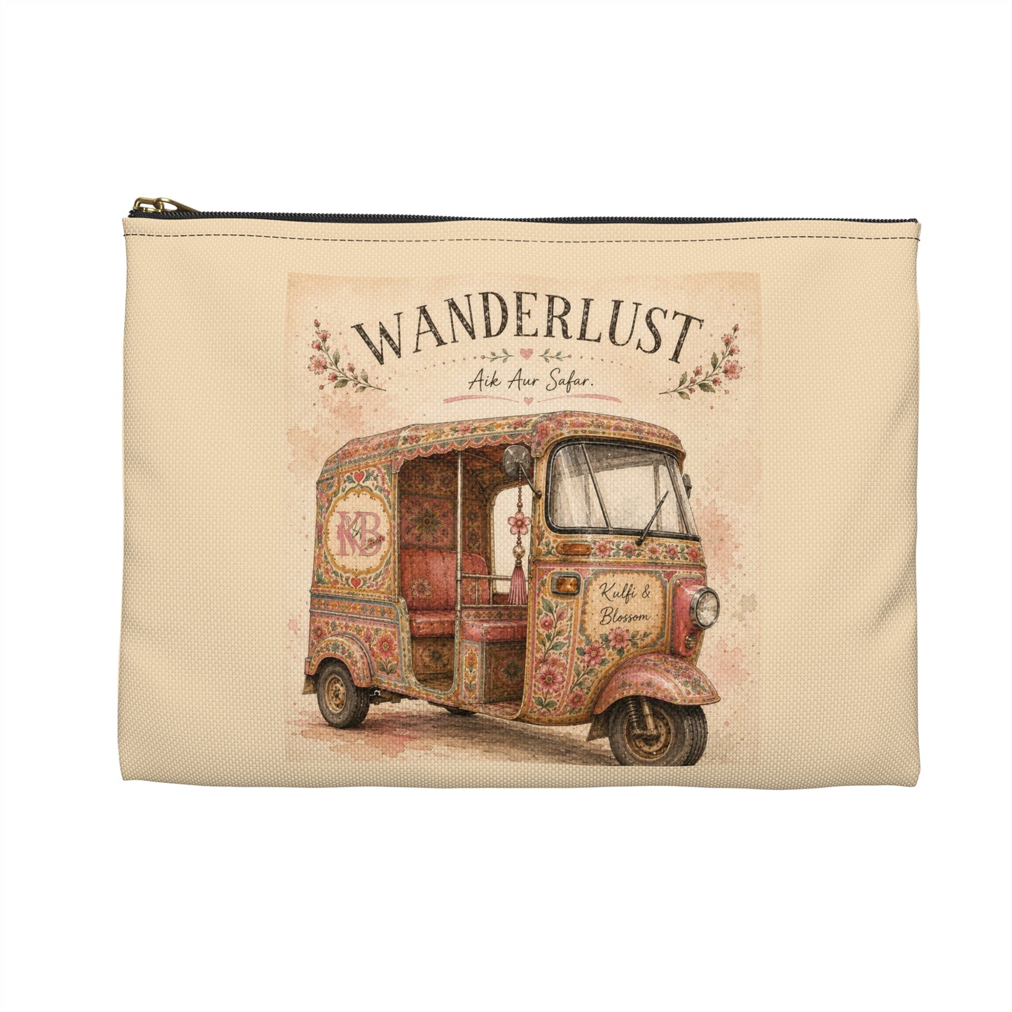 Wanderlust Floral Tuk Tuk Accessory Pouch