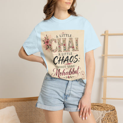 Chai & Chaos Tee — A Little Chai, A Little Chaos Vintage Floral T-Shirt
