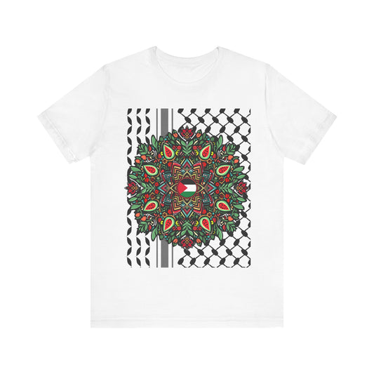 Keffiyah mandala palestine Jersey Short Sleeve Tee