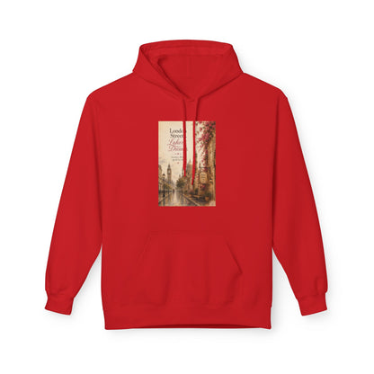 Autumn Paris Street Hoodie - 'Leaves Falling, Coffee Calling' Vintage Cityscape