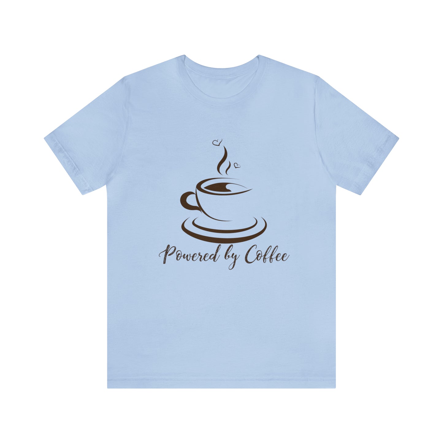 Powered by coffee Jersey Short Sleeve Tee