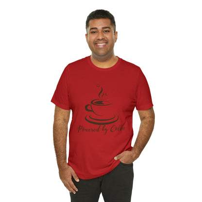 Powered by coffee Jersey Short Sleeve Tee