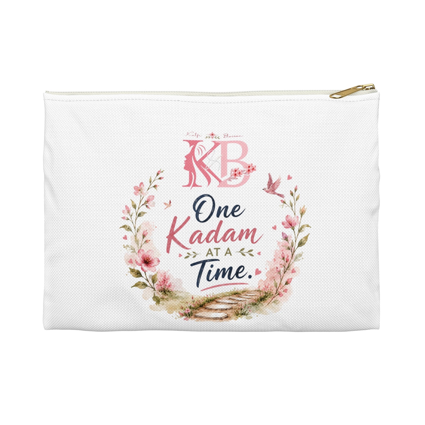One Kadam At A Time Floral Accessory Pouch