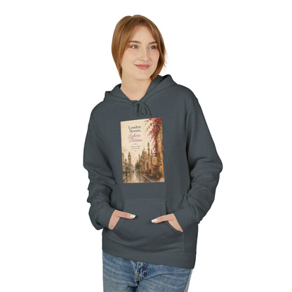 Autumn Paris Street Hoodie - 'Leaves Falling, Coffee Calling' Vintage Cityscape