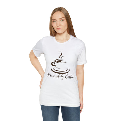 Powered by coffee Jersey Short Sleeve Tee