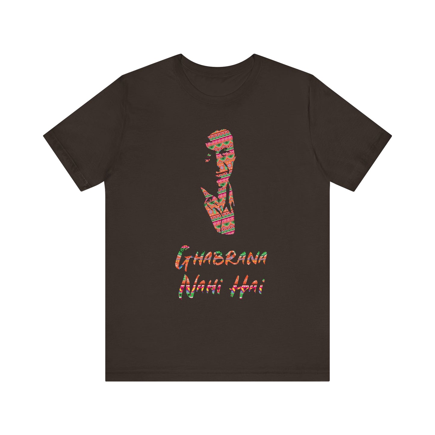 Ghabrana Nahi Hai Tee, Funny Cotton Shirt, Motivational Gift, Casual Wear, Gift for Him/Her, Unique Graphic T-shirt