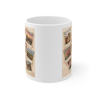 Mug — Vintage Camera Collage "Bas Aik Aur Photo" Travel Photo Coffee Mug
